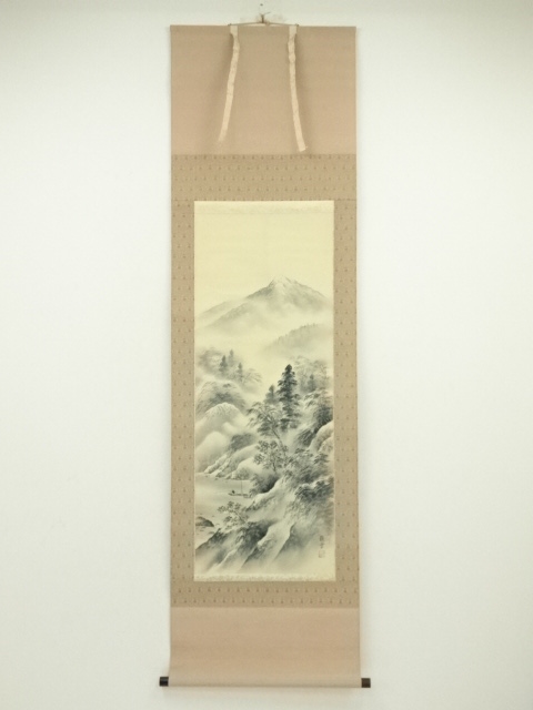 JAPANESE HANGING SCROLL / HAND PAINTED / LANDSCAPE
